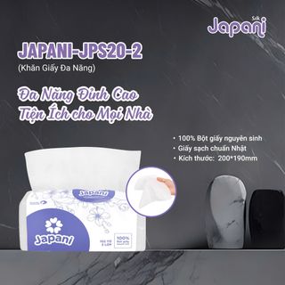 Khăn giấy đa năng JAPANI JPS20-2 - 102 tờ x 2 lớp