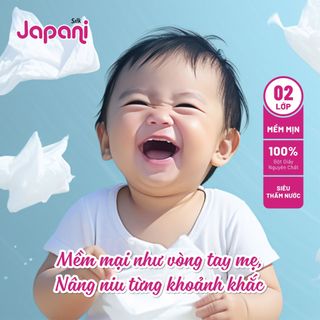 Khăn giấy lụa hộp Japani Silk JPS180 180 tờ x 2 lớp