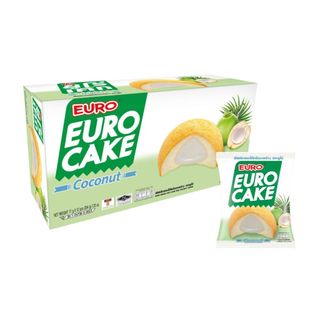 Bánh Trứng Vị Dừa Euro Cake Thái Lan - Hộp 12 Cái 204g | Euro Cake Coconut Egg Cakes - One Snack