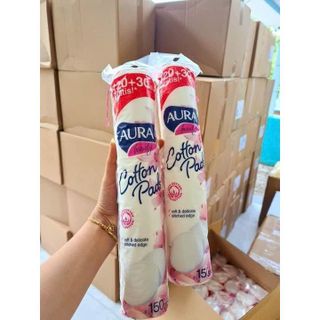 [HCM]BÔNG TẨY TRANG 100% COTTON AURA 150 miếng/