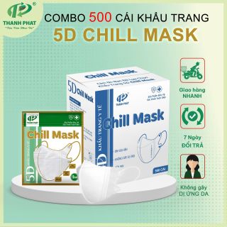 [Thùng 500 Cái] Khẩu Trang 5D Chill Mask Dạng Túi Tiện Lợi - Y Tế Thành Phát