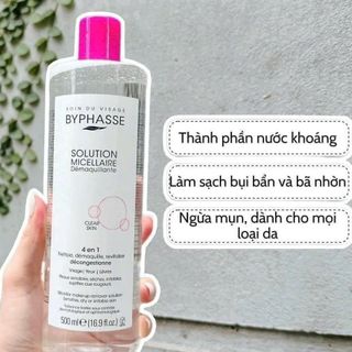 Nước tẩy trang byphase 500ml 95% công thức với thành phần nguồn gốc tự nhiên.
