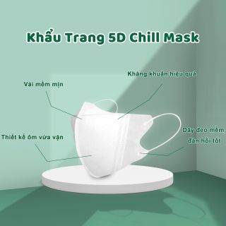 [Thùng 100 Cái] Khẩu Trang 5D Chill Mask Dạng Túi Tiện Lợi - Y Tế Thành Phát