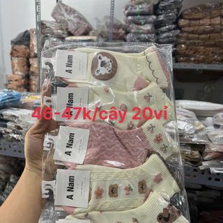 Tất ngắn màu các kiểu thời trang trend(theo vỉ)giá trên sản phẩm
