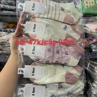 Tất ngắn màu các kiểu thời trang trend(theo vỉ)giá trên sản phẩm