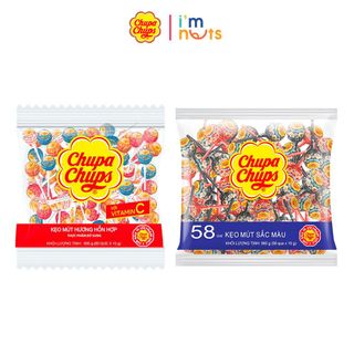 Kẹo mút Chupa Chups hương Hoa và Trái cây hỗn hợp gói lớn 60 que