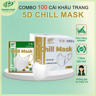 [Thùng 100 Cái] Khẩu Trang 5D Chill Mask Dạng Túi Tiện Lợi - Y Tế Thành Phát