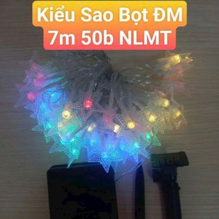 Đèn led nháy năng lượng mặt trời 7M 50 bóng trang trí nhà cửa, trang trí cây thông noel lễ tết giọt nước 30/50/100 bóng led