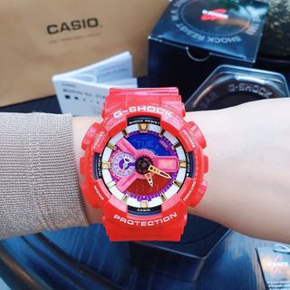 ĐỒNG HỒ NAM NỮ CAO CẤP MỚI NHẤT CASYO GSKOCK TIGER ĐỎ FULLBOX