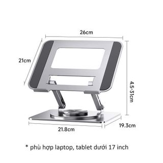 GIÁ ĐỠ LAPTOP LS523 CHÂN XOAY 360 ĐỘ