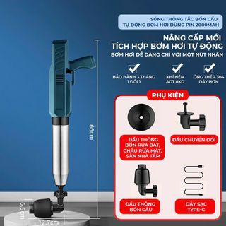 DỤNG CỤ THÔNG TẮC BỒN CẦU BƠM HƠI TỰ ĐỘNG