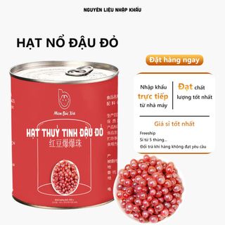 Hạt Nổ Đậu Đỏ [Giá Bán Sỉ] Ăn là Ghiền Nhiều Thạch ít nước đóng lon 850g