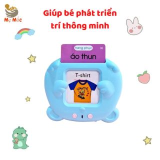 Máy Đọc Thẻ Song Ngữ Anh Việt  Kèm 112 Thẻ Flashcard Thông Minh Và Sạc -học liệu montessori