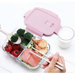 HỘP CƠM, HỘP THỦY TINH 3 NGĂN CÓ NẮP ĐẬY