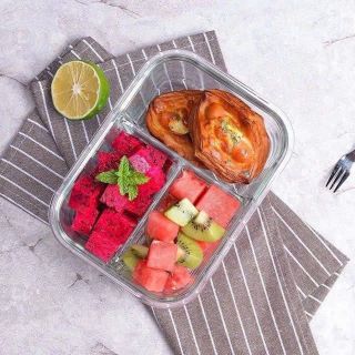 HỘP CƠM, HỘP THỦY TINH 3 NGĂN CÓ NẮP ĐẬY