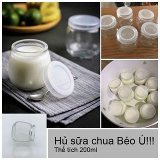 BỘ 12 HỦ SỮA CHUA BÉO 200ML CÓ NẮP