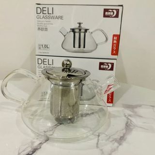 BÌNH LỌC TRÀ THỦY TINH CHỊU NHIỆT DELI 1L