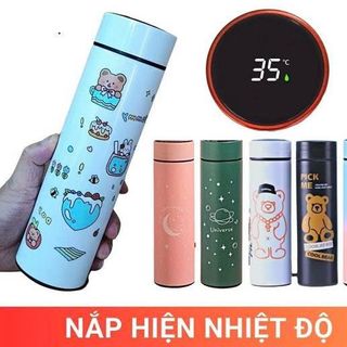 BÌNH GIỮ NHIỆT BÁO NHIỆT ĐỘ NHIỀU HỌA TIẾT