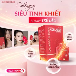 COMBO 03 Nước Uống Collagen Dipeptide Sắc Ngọc Khang [Hộp 30 Túi] TẶNG 1 TRONG 2 QUÀ