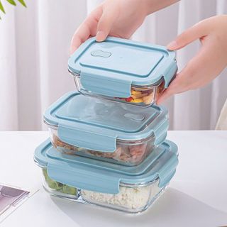 BỘ 3 HỘP THỦY TINH ĐỰNG THỰC PHẨM VUÔNG