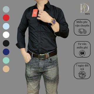 Áo sơ mi nam dài tay chất cotton lụa Thái CUỐN SƯỜN ÁO, chống nhăn, thấm hút, bảng màu basic dễ phối TD LỤA