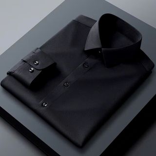 Áo sơ mi nam dài tay chất cotton lụa Thái CUỐN SƯỜN ÁO, chống nhăn, thấm hút, bảng màu basic dễ phối TD LỤA