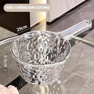 Gáo Múc Nước Trong Suốt Vân Kim Cương, Ca Múc Nước Trong Suốt Cứng Cáp