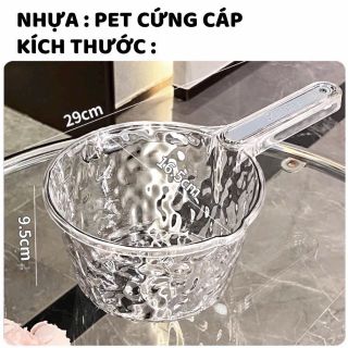 Gáo Múc Nước Trong Suốt Vân Kim Cương, Ca Múc Nước Trong Suốt Cứng Cáp