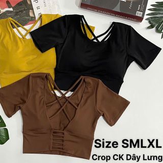 Kho về mẫu crop dây lưng mới - Chất thun lạnh, sẵn mút