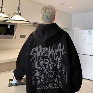 Áo hoodie in chữ SURVVAL unisex…