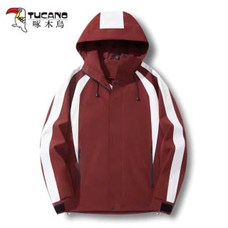 Áo khoác trơn dù phối nút From rộng unisex..