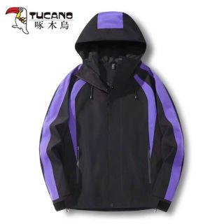 Áo khoác trơn dù phối nút From rộng unisex..