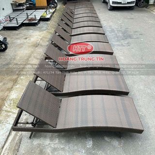 Giường tắm nắng nhựa giả mây thanh lý giá rẻ hàng mới