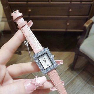 ĐỒNG HỒ NỮ CHÍNH HÃNG MỚI NHẤT SCOTTIE DÂY DA MẶT CHỮ NHẬT