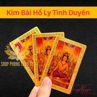 Kim Bài Hồ Ly Tình Duyên ( Hồ Ly 9 Đuôi) Quyến Rũ Thu Hút Người Mến Người ĐỂ Ý ĐỂ BÓP VÍ, ỐP ĐIỆN THOẠI