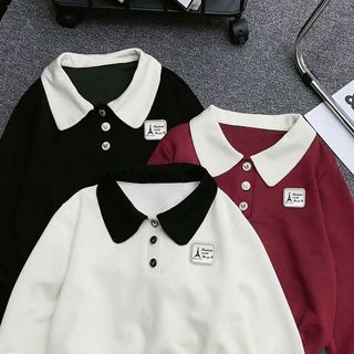 ÁO THUN COTTON FORM RỘNG TAY DÀI CỔ TRỤ - LÊ PHƯƠNG BOUTIQUE