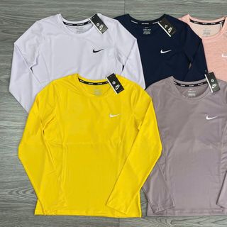 Áo dài tay nữ logo thêu Size s m l xl Ri 2222 Tách nửa ri được