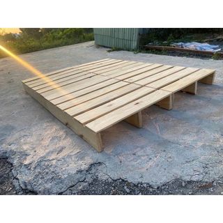 Giường Pallet Cao 10cm Gỗ Tự Nhiên Xử Lý Chống Mối Mọt Đủ Kích Thước - Pallet Giá Xưởng Nan Dày