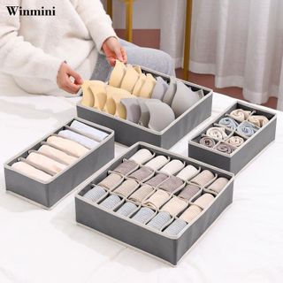 SET 4 HỘP VẢI ĐỰNG ĐỒ CHIA NGĂN TIỆN DỤNG