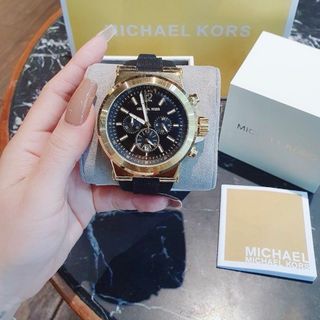 ĐỒNG HỒ NAM TRUNG CẤP HOT TREND M KORS DÂY CAO SU MẶT TO