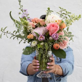 BÌNH CẮM HOA THỦY TINH 19CM DECOR CHÂU ÂU