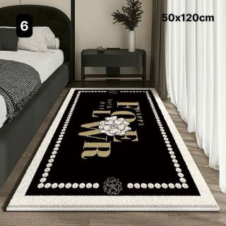 Thảm Lau Chân Lông Cừu in 5D Thảm Chân Giường Decor Trang Trí phòng Ngủ size 50x120cm