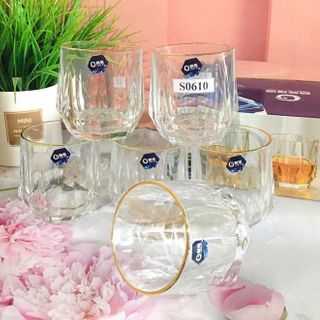 BỘ 6 LY VIỀN VÀNG 350ML CAO CẤP LXZS0610- 4M