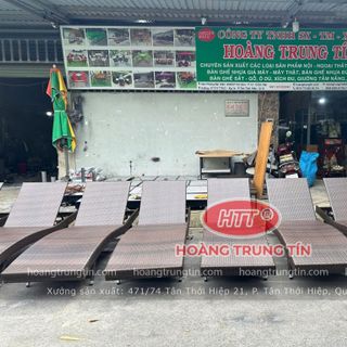 Giường tắm nắng bãi biển giá rẻ ghế hồ bơi mây nhựa ghế bãi biển ngoài trời