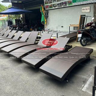 Giường tắm nắng bãi biển giá rẻ ghế hồ bơi mây nhựa ghế bãi biển ngoài trời
