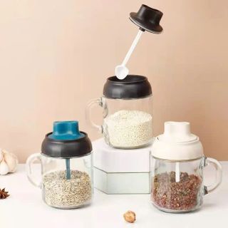 HỦ GIA VỊ 450ML KÈM MUỖNG CÓ QUAI CẦM