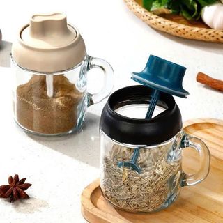 HỦ GIA VỊ 450ML KÈM MUỖNG CÓ QUAI CẦM