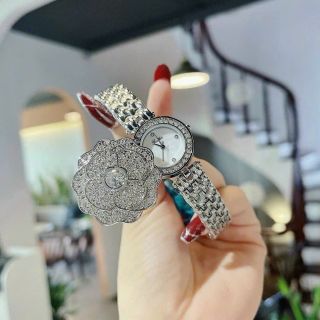 ĐỒNG HỒ NỮ CHÍNH HÃNG SCOTI DÂY THÉP MẶT HOA MỞ NẮP