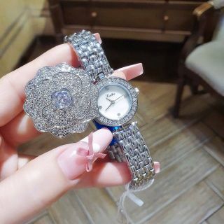 ĐỒNG HỒ NỮ CHÍNH HÃNG SCOTI DÂY THÉP MẶT HOA MỞ NẮP