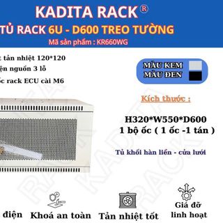 Tủ Rack 6U - D600 treo tường